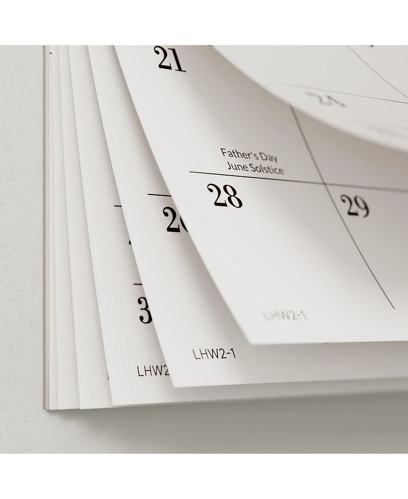 Gnuadz Desk Calendar 2026-2027 Blotter Large Day Block Minimalist