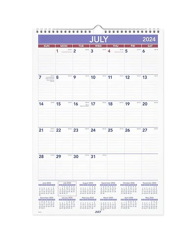 Gnuadz Academic Wall Calendar Monthly Daily Blocks