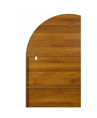 Streamdale Furniture 66 Inch Tall Vintage Arched Carved Wood Open Shelf Bookcase