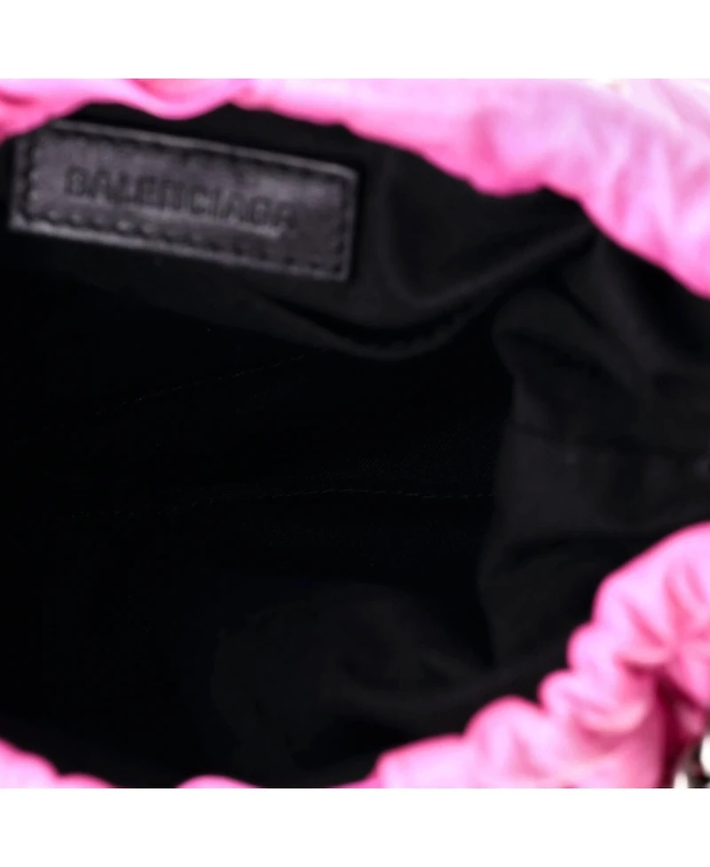 Pre-Owned Balenciaga Xs Crush Chain Tote Quilted Crushed Calfskin