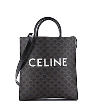 Pre-Owned Celine Medium Vertical Cabas Tote Triomphe Coated Canvas