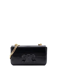 Pre-Owned Celine Small Triomphe Chain Shoulder Bag Leather