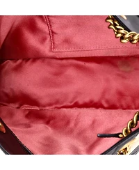 Pre-Owned Gucci Medium Gg Marmont Chain Tote Matelasse Leather