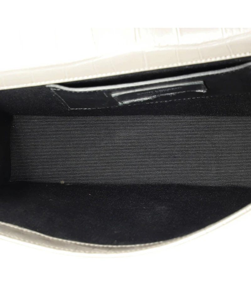 Pre-Owned Saint Laurent Medium Classic Monogram Tassel Crossbody Bag Embossed Leather