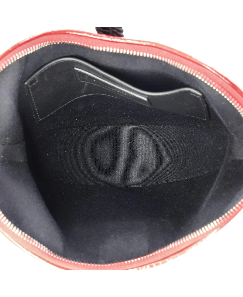 Pre-Owned Saint Laurent Heart Tassel Clutch Embossed Patent