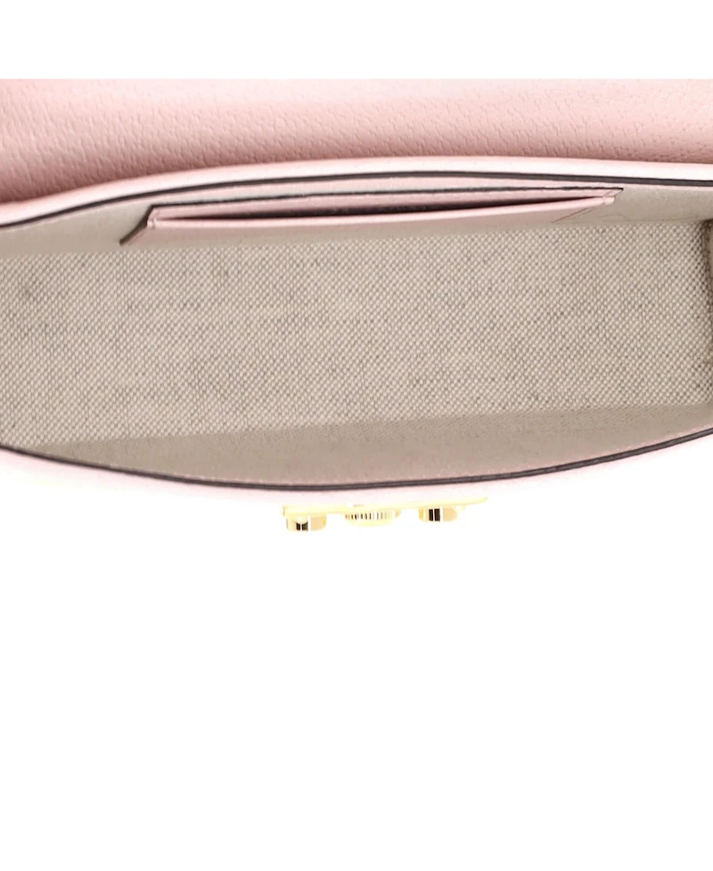 Pre-Owned Gucci Mini Padlock Top Handle Bag Jumbo Gg Canvas with Leather