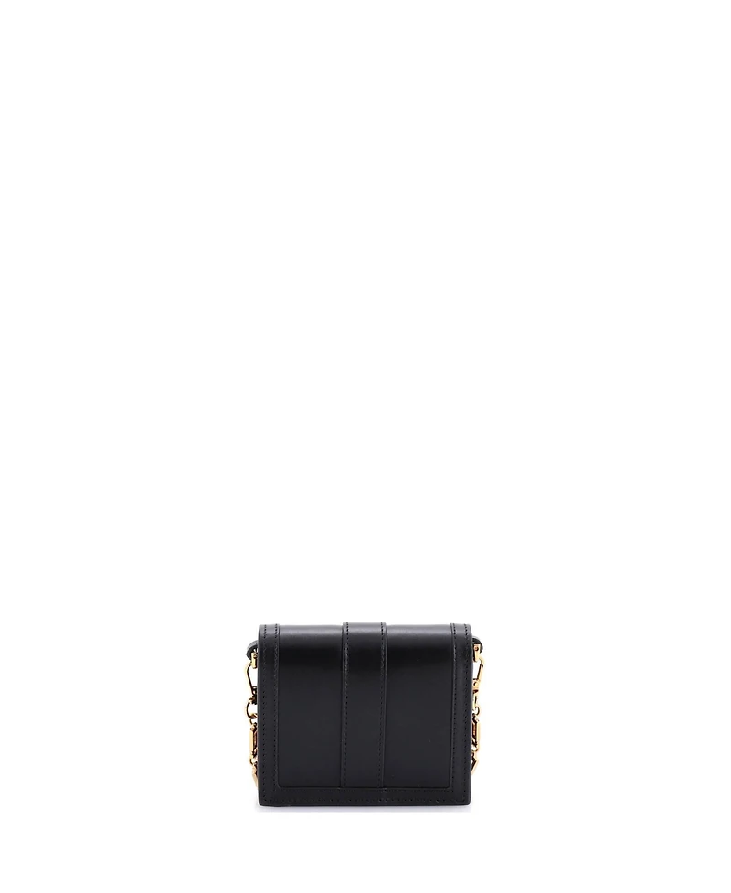 Pre-Owned Versace Mini Greca Goddess Wallet on Chain Leather