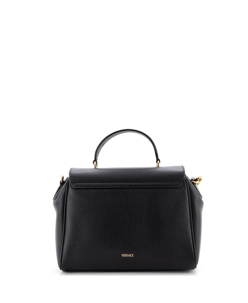 Pre-Owned Versace Medium Virtus Convertible Top Handle Bag Leather