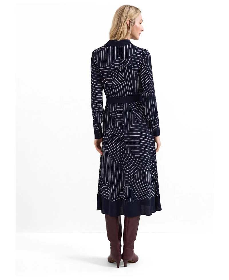 Phase Eight Women's Charlotte Long-Sleeve Belted Midi Dress
