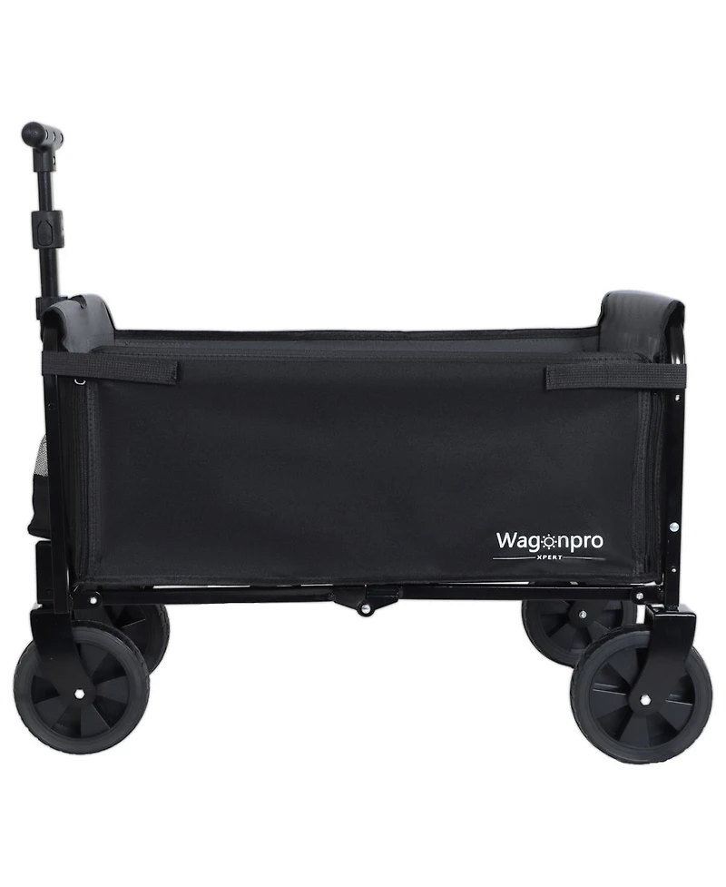 Streamdale Furniture Convertible Folding Camping Wagon with Bench Seat and Dog Tether