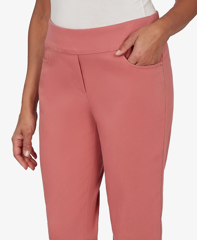 Alfred Dunner Women's Camden Market Rosewood Super Stretch Ankle Jeans
