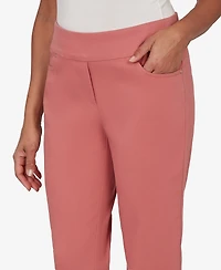 Alfred Dunner Women's Camden Market Rosewood Super Stretch Ankle Jeans