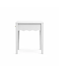 Streamdale Furniture Modern Nightstand with Drawer and Wavy Apron Design