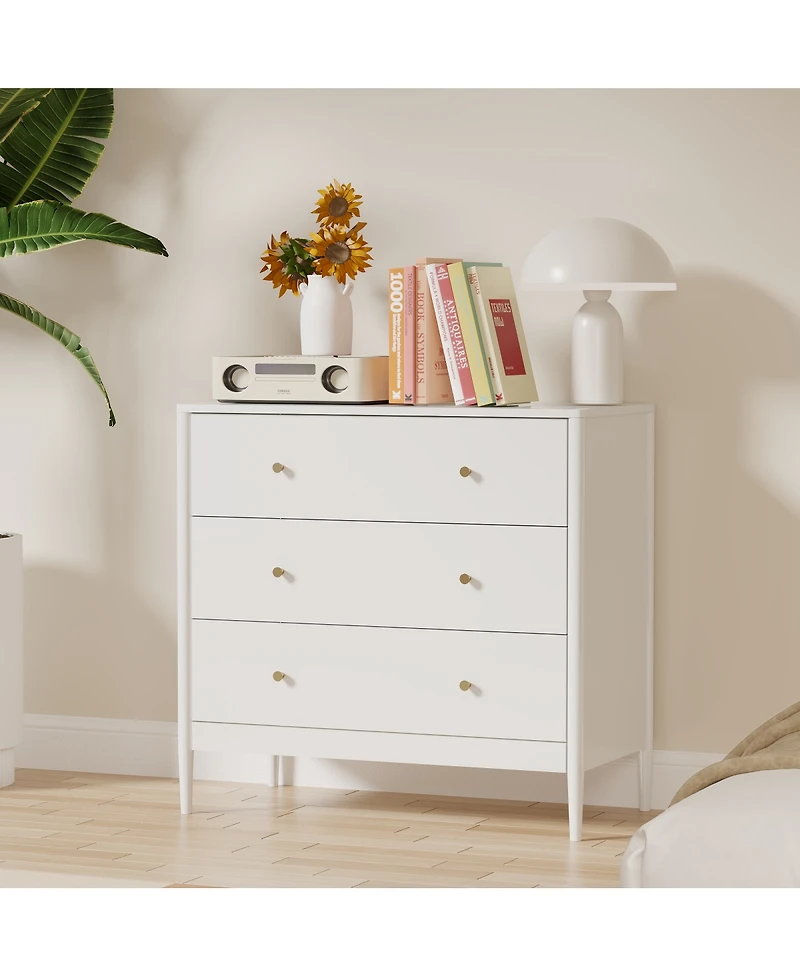 Streamdale Furniture 3-Drawer Modern Storage Dresser for Bedroom and Living Room