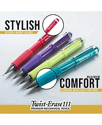 Pentel Twist-Erase Iii Mechanical Pencil, 4-packs, 0.7 mm, Medium