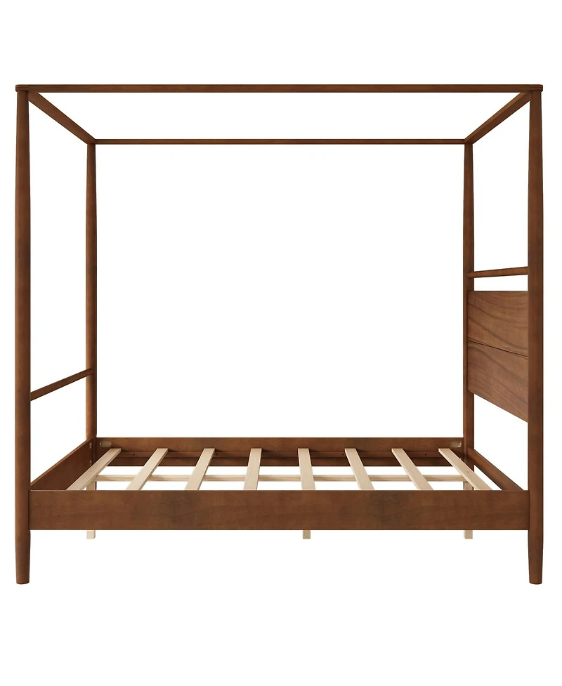 Streamdale Furniture Solid Wood Four-Poster Canopy Bed Frame, Full Size