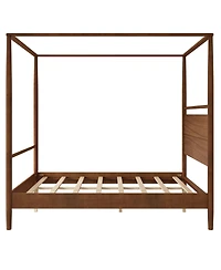 Streamdale Furniture Solid Wood Four-Poster Canopy Bed Frame, Full Size
