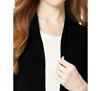 Jones New York Petite Icon Open-Front Relaxed Cardigan