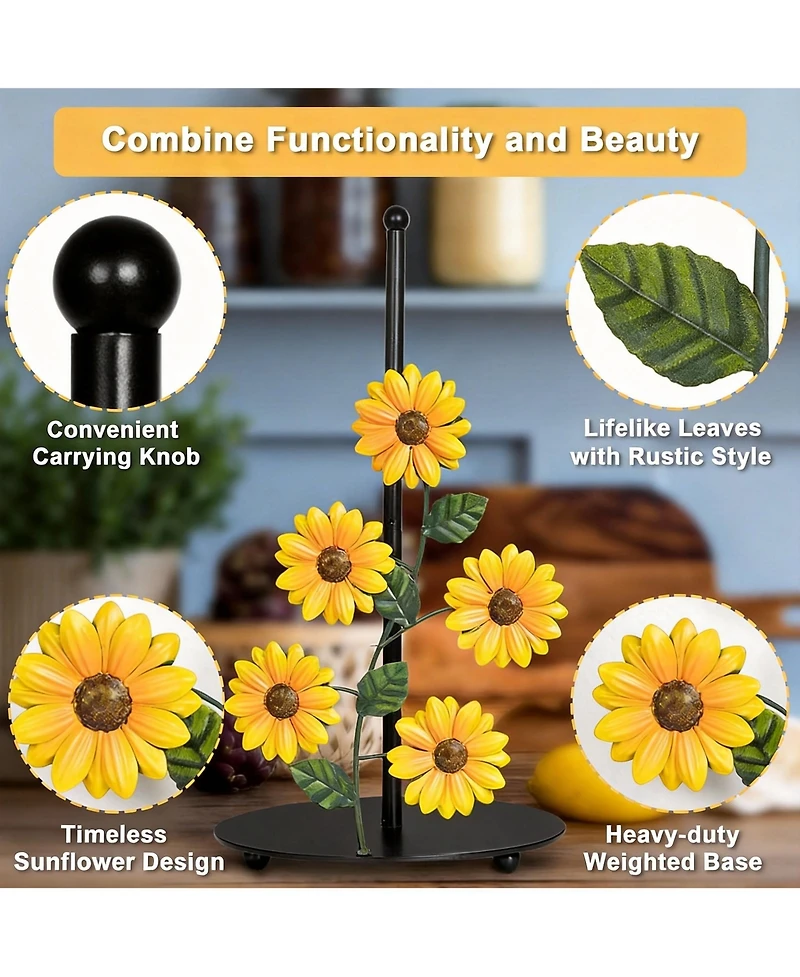 Yigii Sunflower Paper Towel Holder