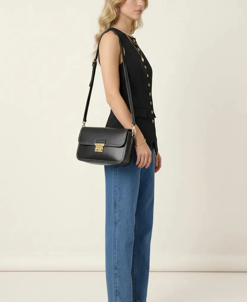 Modenaire Women's Longline Button Front Flap Pocket Vest