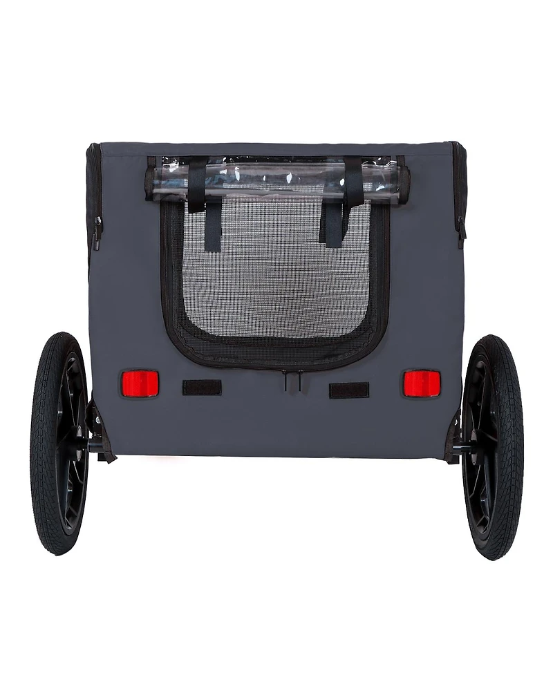 Streamdale Furniture Heavy Duty Collapsible Pet Bike Trailer with 16-Inch All-Terrain Wheels