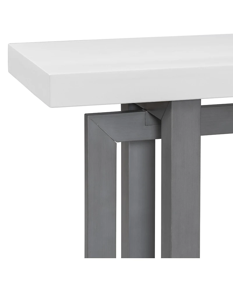 Streamdale Furniture 59.1'' Triple Rectangle Console Table with Pine Veneer and Wood Legs