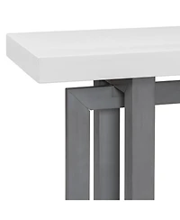 Streamdale Furniture 59.1'' Triple Rectangle Console Table with Pine Veneer and Wood Legs