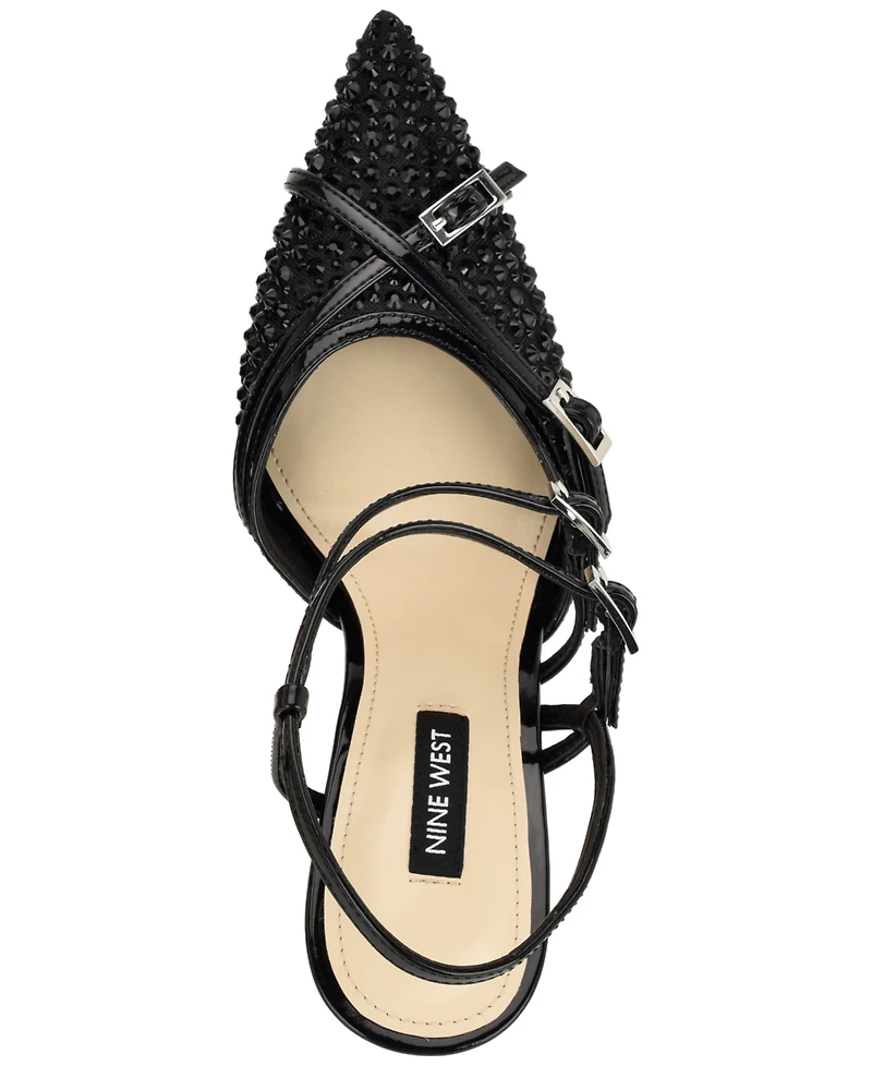 Nine West Women's Pertee Embellished Strappy Stiletto Pumps