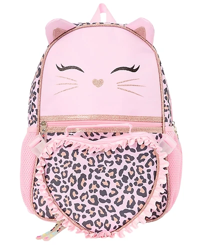 Biz & Bean Toddler Girls' Butterfly Preschool Cat Graphic Design Backpack and Lunch Bag, 2-Piece Set