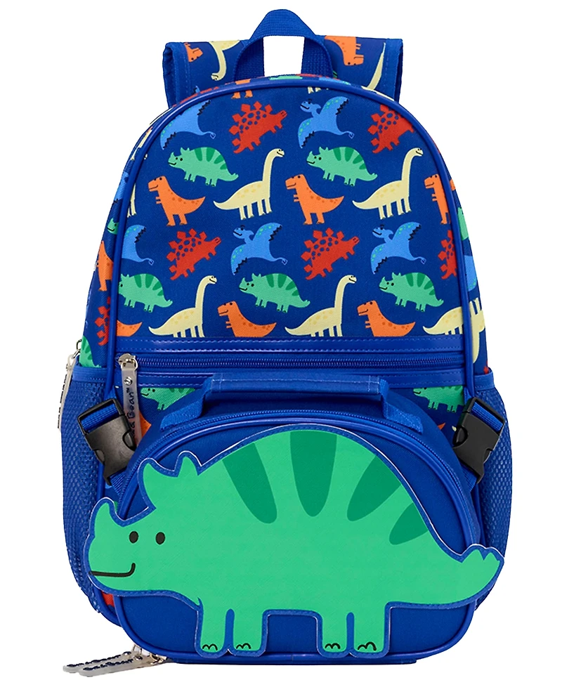 Biz & Bean Toddler Boys' and Girls' Dinosaur Preschool Backpack and Lunch Bag, 2-Piece Set