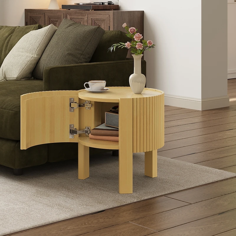 Streamdale Furniture 3-Piece Solid Rubberwood Coffee and Side Table Set