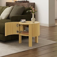 Streamdale Furniture 3-Piece Solid Rubberwood Coffee and Side Table Set