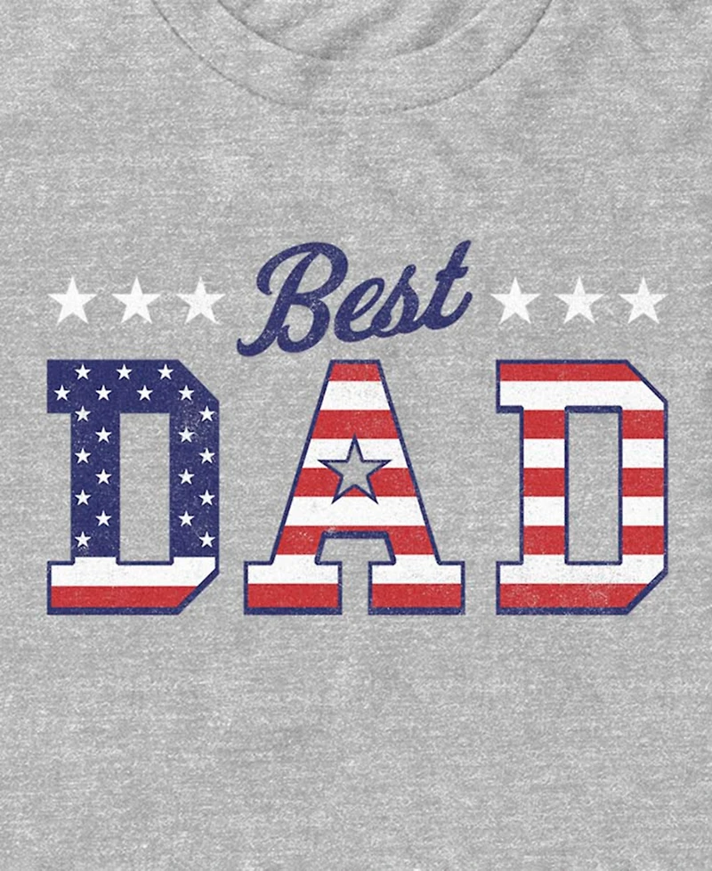 Fifth Sun Men's Best Dad American Flag Short-Sleeve T-Shirt