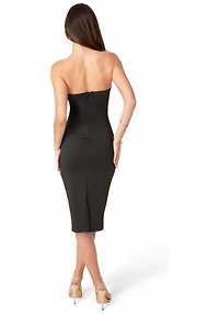 Bebe Women's Strapless Cutout Slim Midi Dress