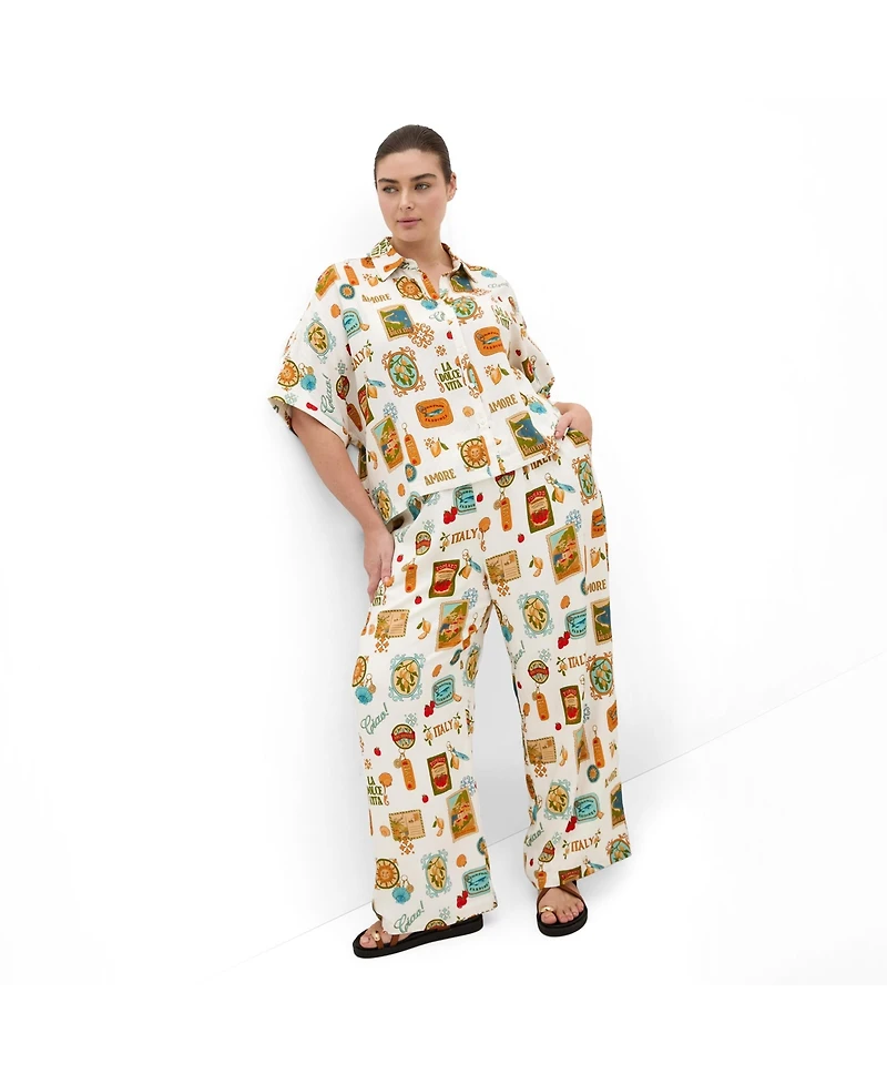 City Chic Women's Amore Print Shirt