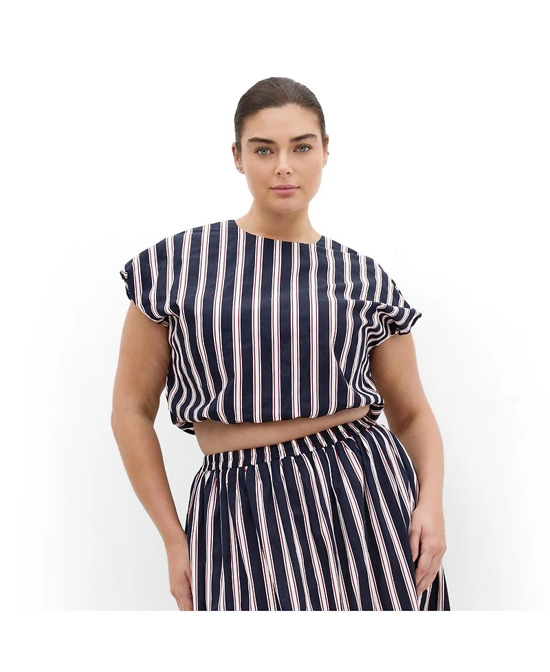 City Chic Women's Sarina Stripe Cotton Top