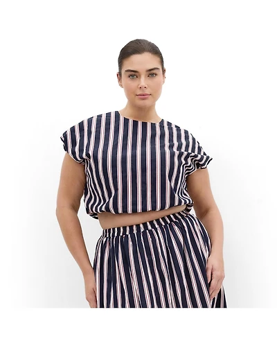 City Chic Women's Sarina Stripe Cotton Top
