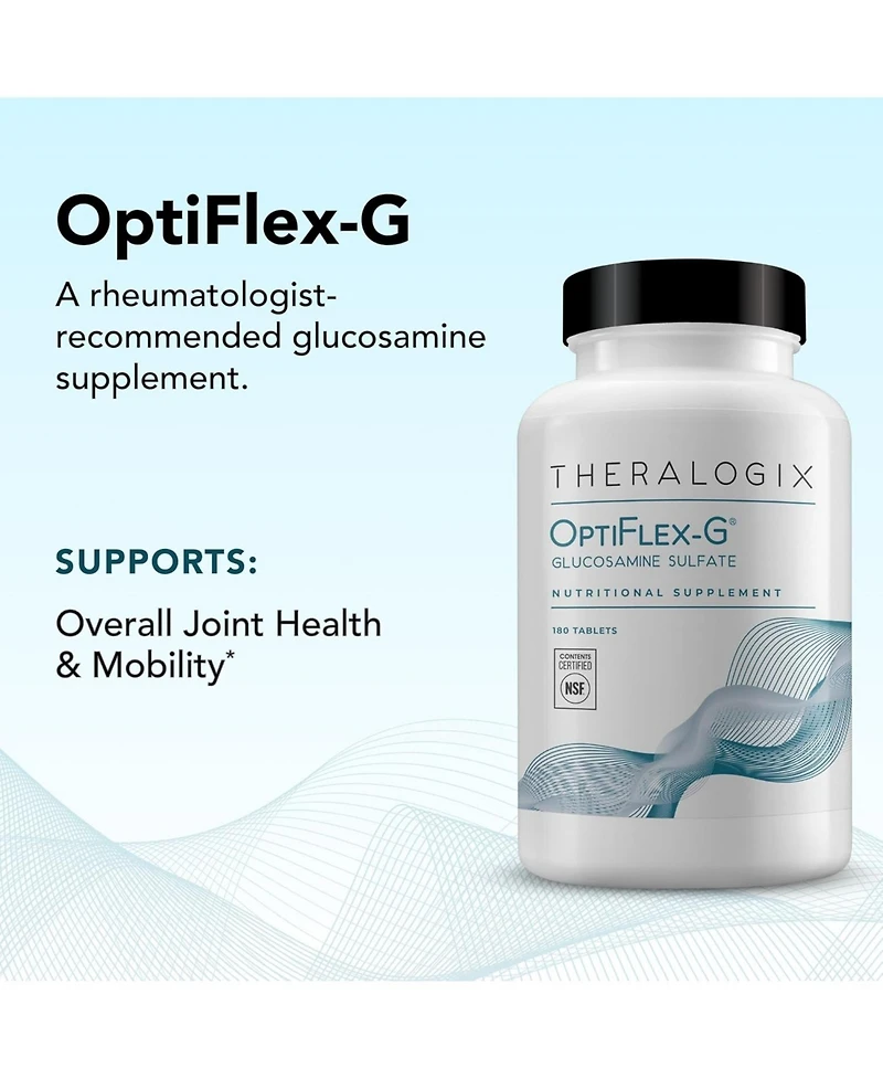 Theralogix OptiFlex-g Glucosamine Sulfate - 90-Day Supply - Joint Support Supplement - High-Absorption Glucosamine Joint Supplement - Nsf Certified
