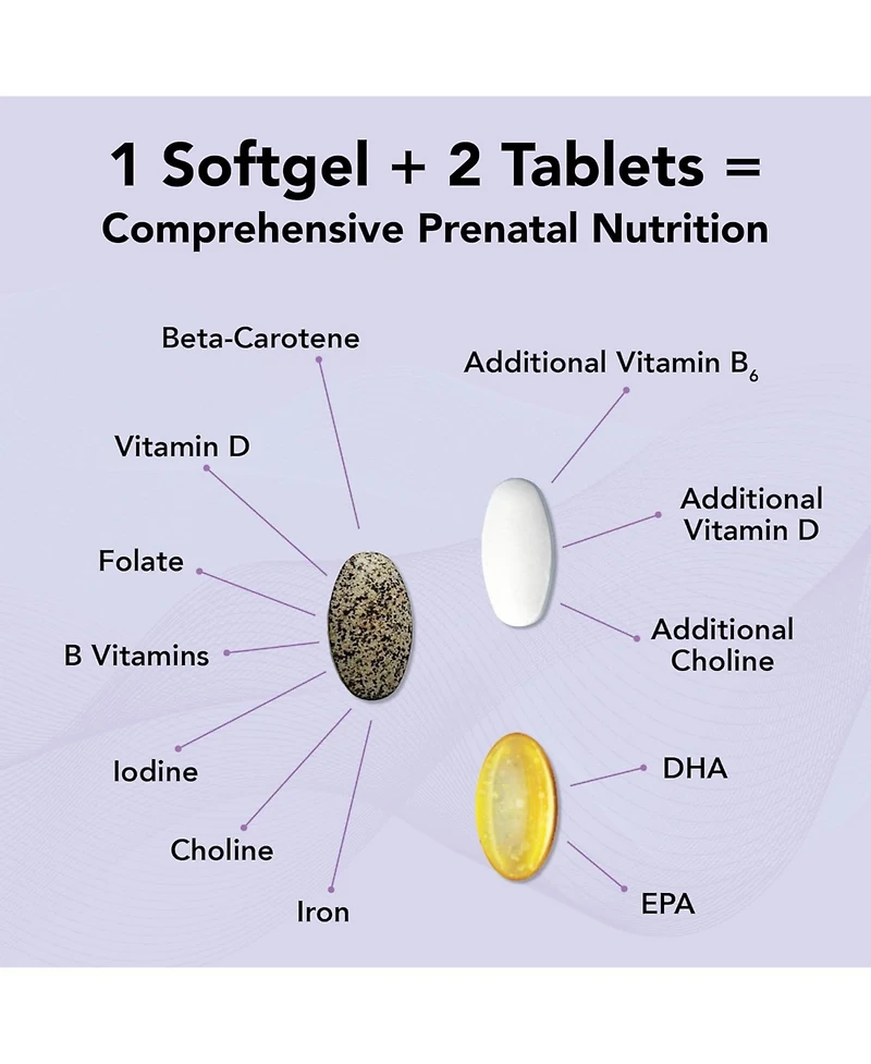 Theralogix TheraNatal Complete Prenatal Vitamin Supplement -91-Day Supply - With Dha, Vitamin D3, Folate, Iodine, Choline, Iron & More