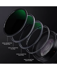 KandF Concept 58mm 3-Piece Magnetic Lens Filter Kit with Mcuv, Cpl and ND1000 Hd Filters