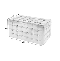 Butler Specialty Kingston 36 in. W Leather Upholstered Accent Bench with Tufting