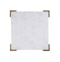 Butler Specialty Loric 18 in. W Square Iron and Marble Side Table