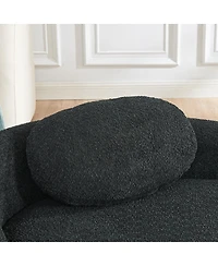Streamdale Furniture Modern Oval Single Lazy Sofa Chair with Pillow