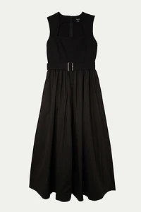 Karen Millen Women's Square Neck Belted Maxi Dress
