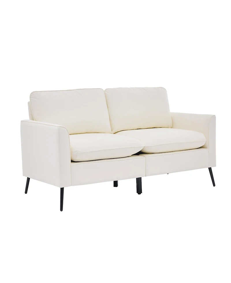 Streamdale Furniture Nordic Retro Cat Paw Leather Loveseat and Single Sofa Set
