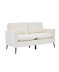 Streamdale Furniture Nordic Retro Cat Paw Leather Loveseat and Single Sofa Set