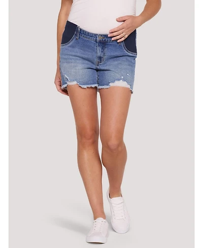 Motherhood Maternity Under the Belly Cut Off Denim Short