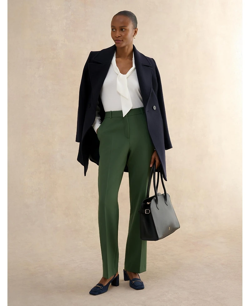 Hobbs London Women's Bess High Waisted Straight Leg Trousers
