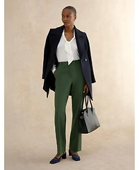 Hobbs London Women's Bess High Waisted Straight Leg Trousers