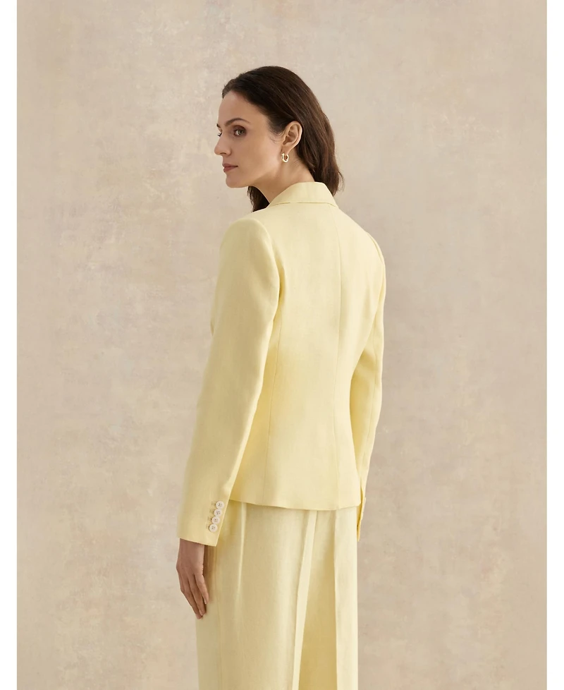 Hobbs London Women's Adalee Linen Tailored Blazer